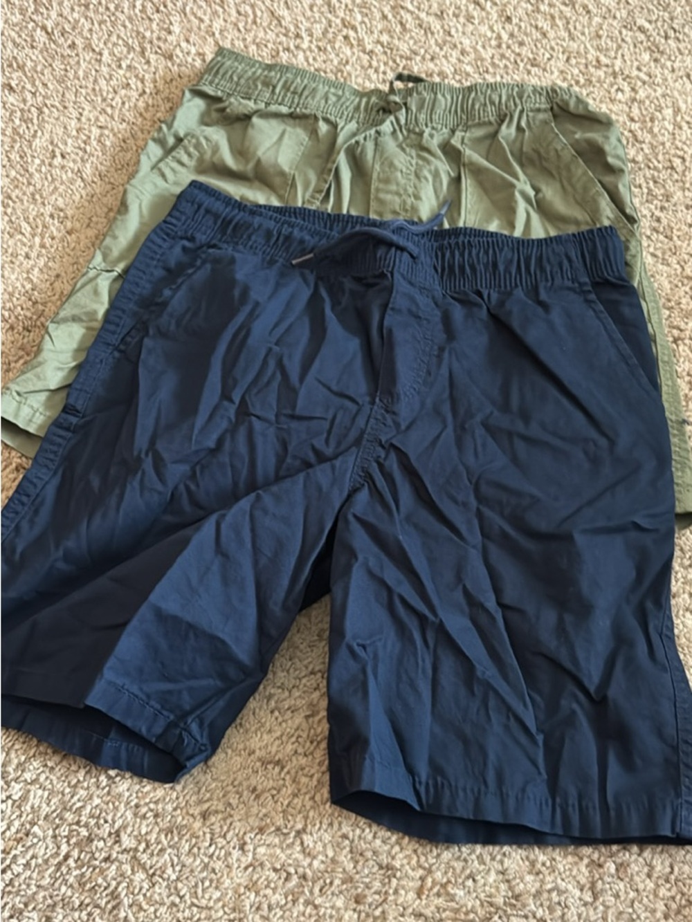 Cat & Jack Boys Drawstring Cargo Shorts in Navy and Olive